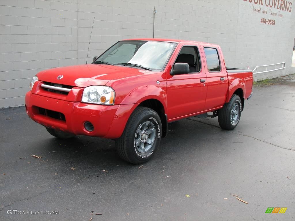 2004 Frontier XE V6 Crew Cab - Aztec Red / Gray photo #2