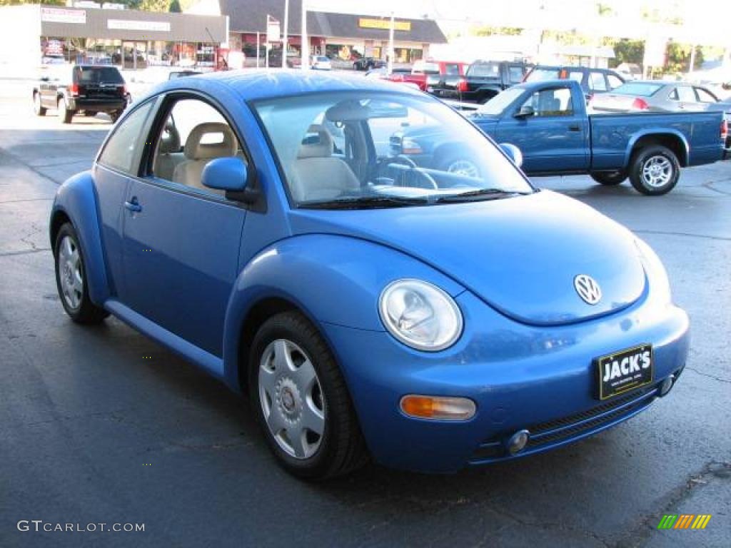 1998 New Beetle 2.0 Coupe - Techno Blue Metallic / Beige photo #4