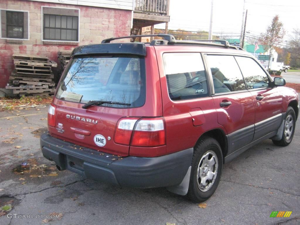 2001 Forester 2.5 L - Sedona Red Pearl / Beige photo #1