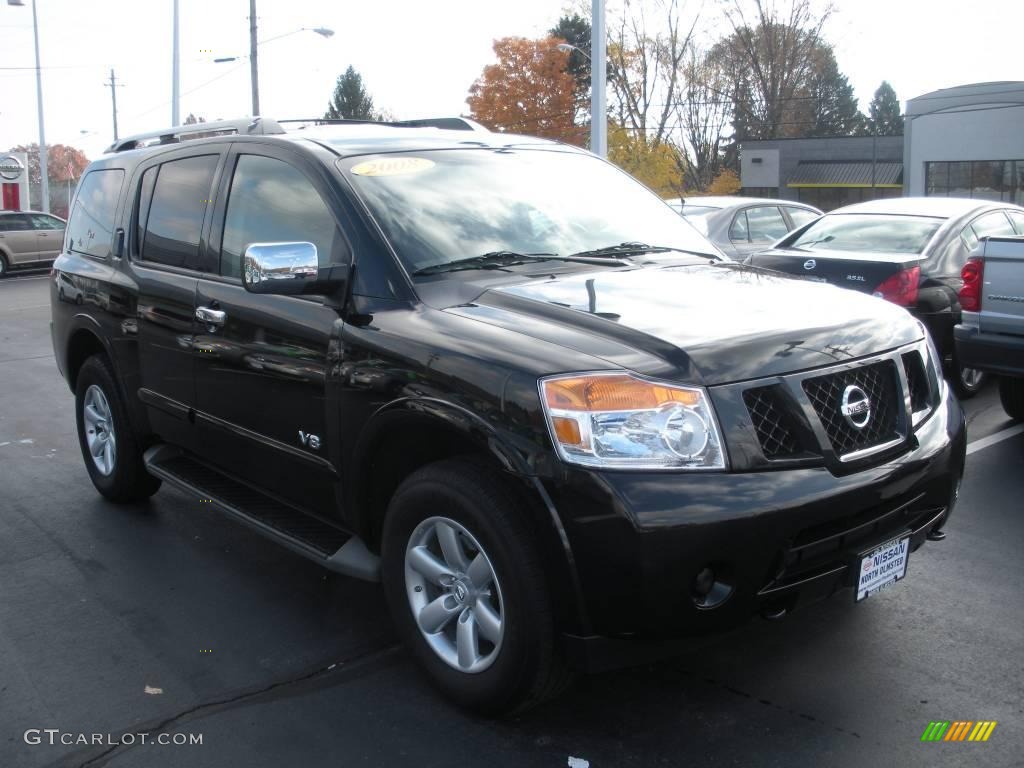 2008 Armada SE 4x4 - Galaxy Black / Charcoal photo #3