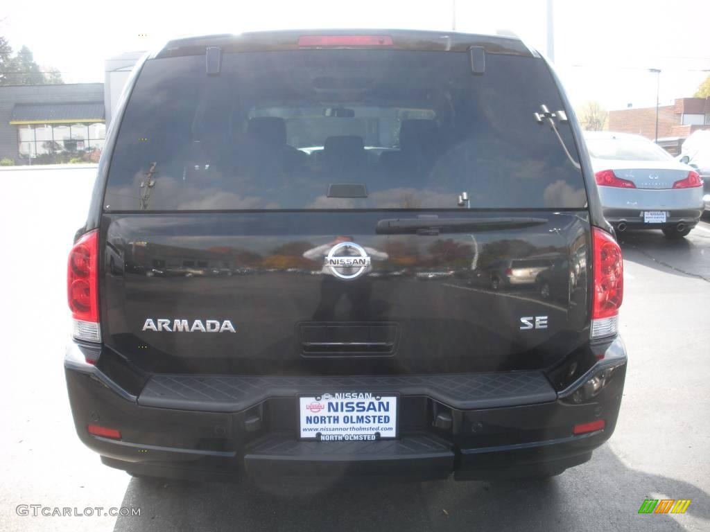 2008 Armada SE 4x4 - Galaxy Black / Charcoal photo #7
