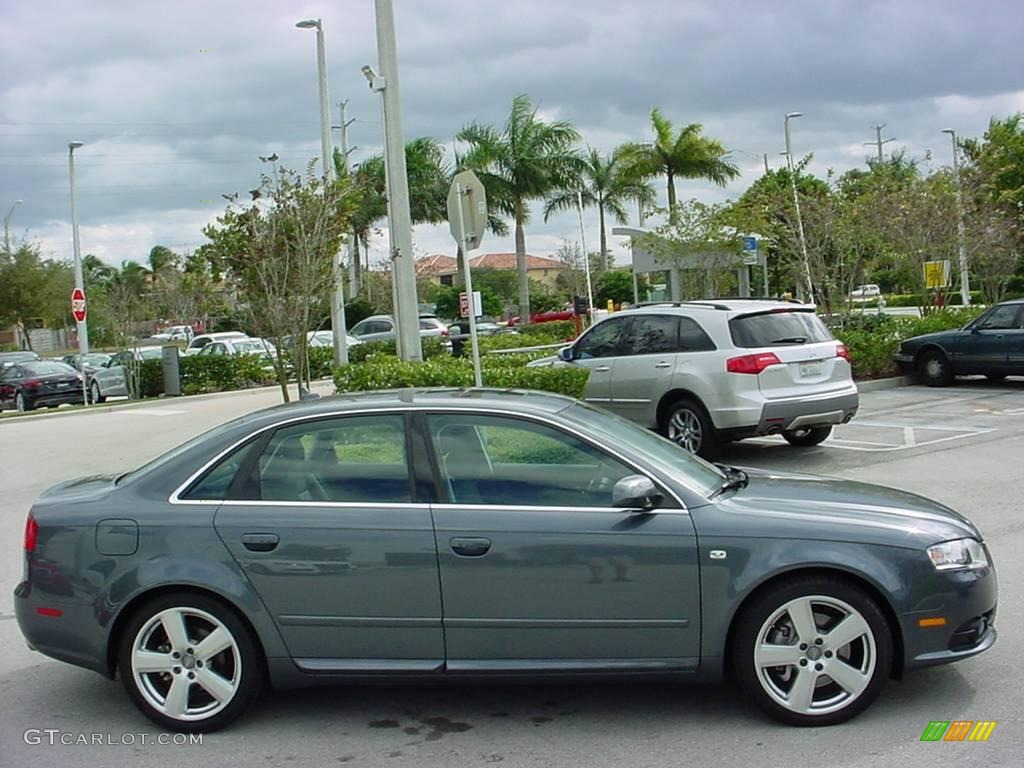 2008 A4 3.2 Quattro S-Line Sedan - Dolphin Grey Metallic / Black photo #6