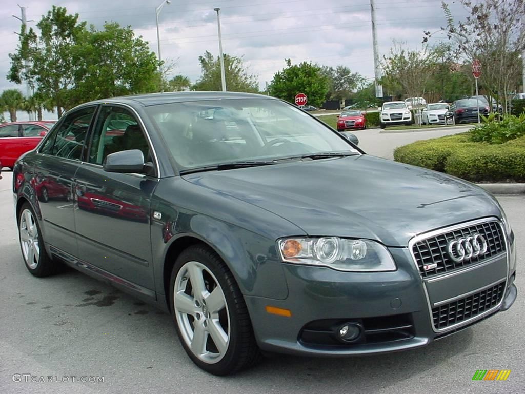 2008 A4 3.2 Quattro S-Line Sedan - Dolphin Grey Metallic / Black photo #7