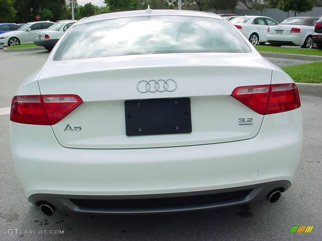 2008 A5 3.2 quattro Coupe - Ibis White / Black photo #4