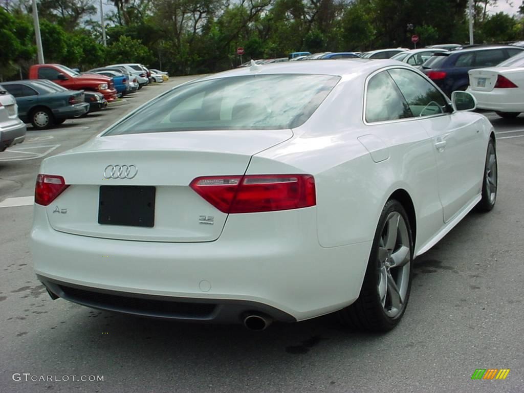 2008 A5 3.2 quattro Coupe - Ibis White / Black photo #5