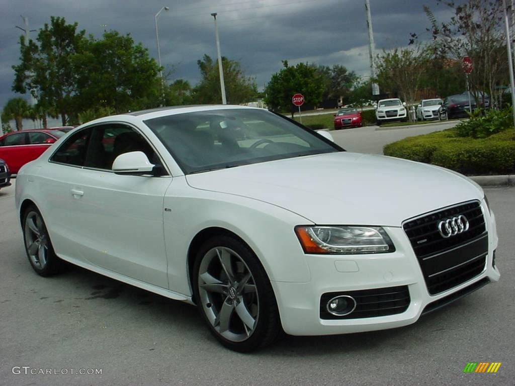 2008 A5 3.2 quattro Coupe - Ibis White / Black photo #7