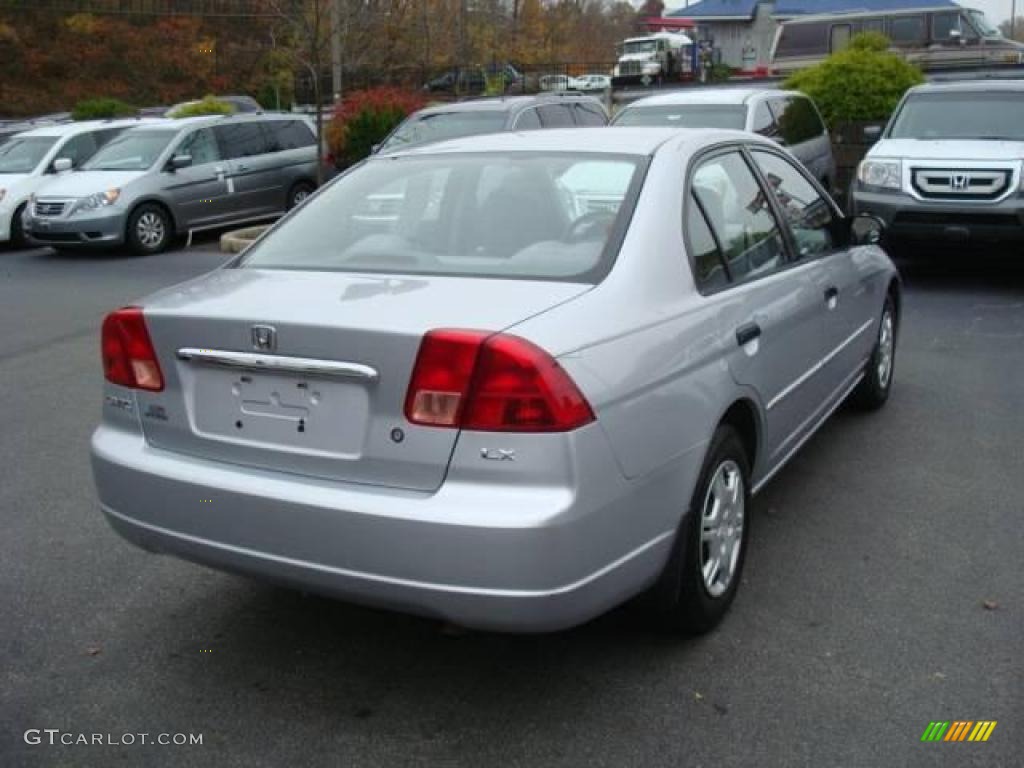 2001 Civic LX Sedan - Satin Silver Metallic / Gray photo #4