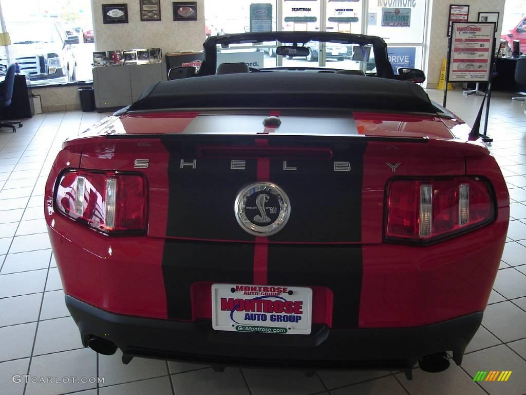2010 Mustang Shelby GT500 Convertible - Torch Red / Charcoal Black photo #4