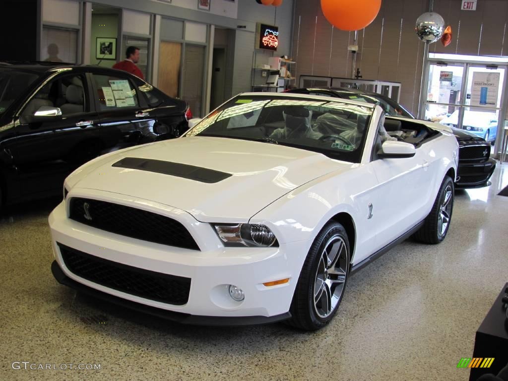 2010 Mustang Shelby GT500 Convertible - Performance White / Charcoal Black photo #1