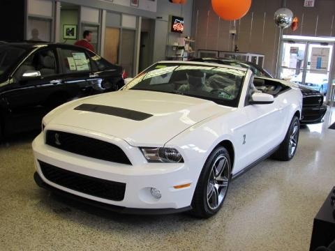 Ford Mustang Shelby Gt500 Convertible. Performance White Ford Mustang