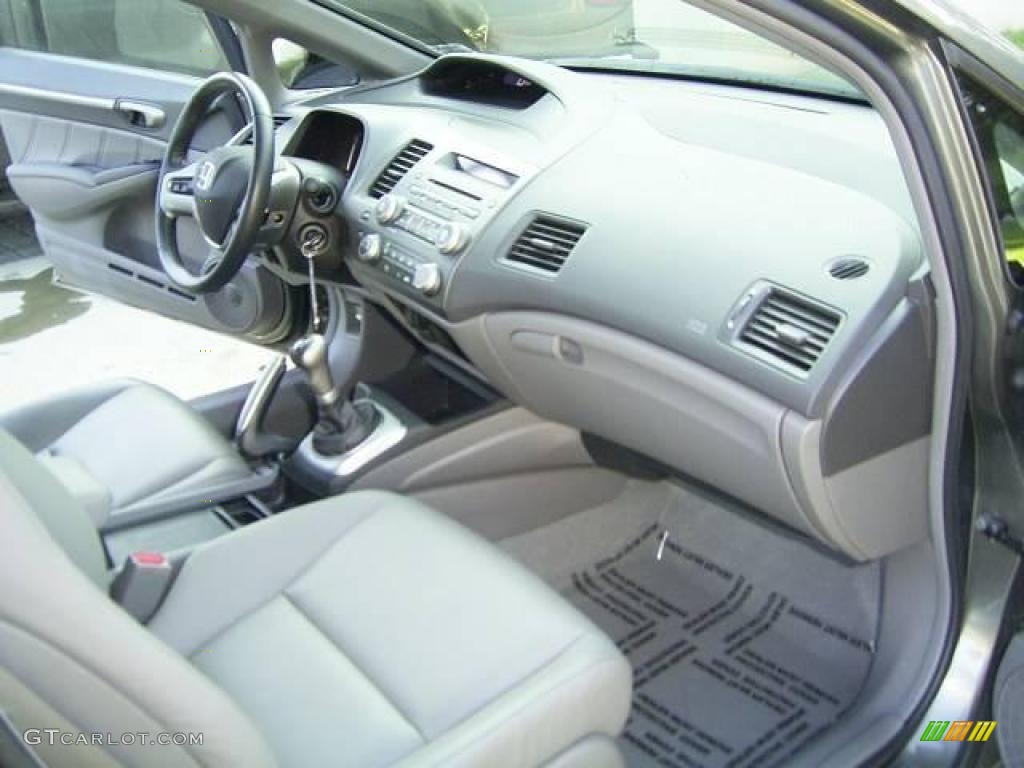 2008 Civic EX-L Sedan - Galaxy Gray Metallic / Gray photo #15