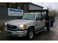 Silver Birch Metallic - Sierra 3500 SLE Extended Cab 4x4 Chassis Dually Photo No. 1