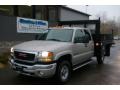 2006 Silver Birch Metallic GMC Sierra 3500 SLE Extended Cab 4x4 Chassis Dually  photo #1