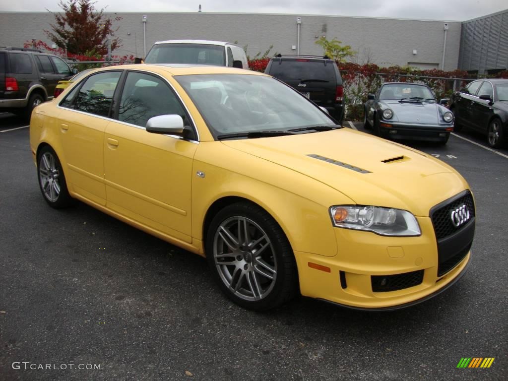 2008 S4 4.2 quattro Sedan - Imola Yellow / Black/Black photo #4