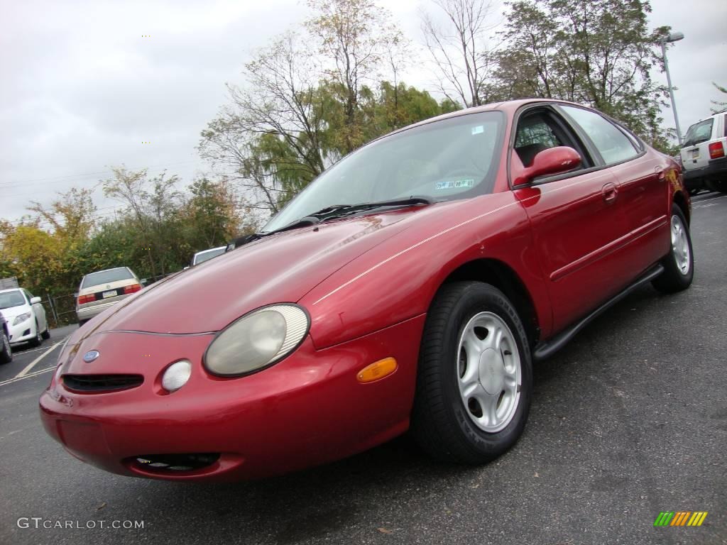 1997 Taurus GL - Toreador Red Metallic / Grey photo #2