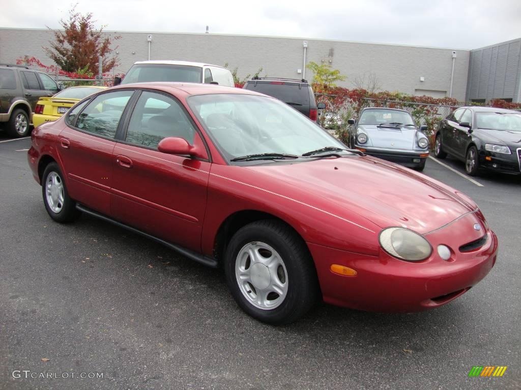 1997 Taurus GL - Toreador Red Metallic / Grey photo #5