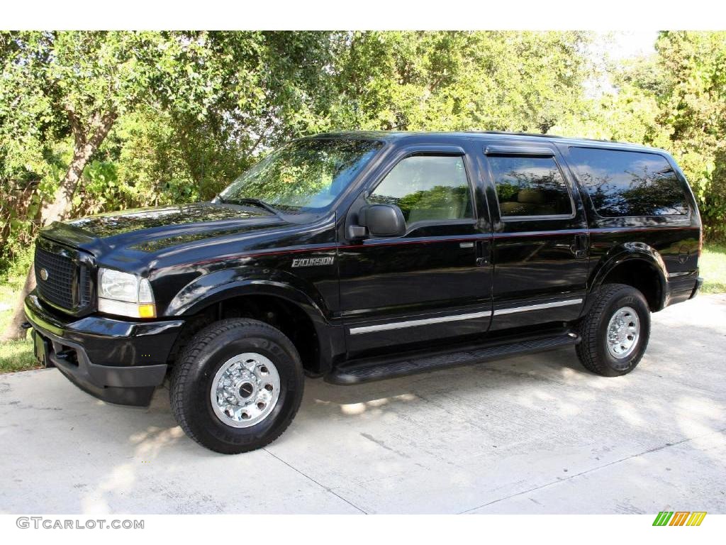 2001 Excursion Limited 4x4 - Black / Medium Parchment photo #2