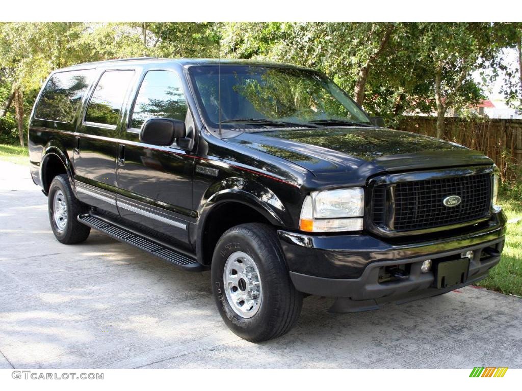 2001 Excursion Limited 4x4 - Black / Medium Parchment photo #15