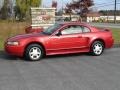 2001 Laser Red Metallic Ford Mustang V6 Coupe  photo #1