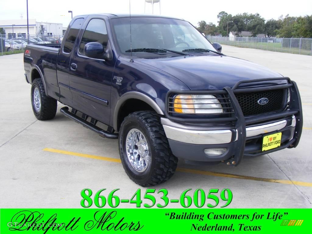 2002 F150 XLT SuperCab 4x4 - True Blue Metallic / Dark Graphite photo #1