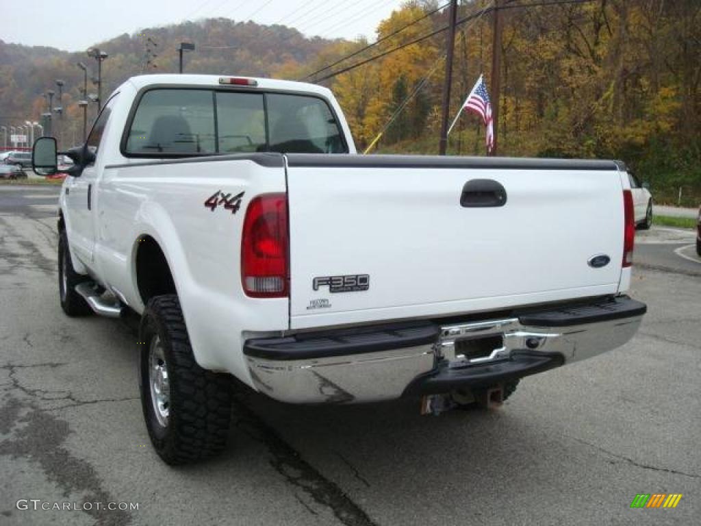 2002 F350 Super Duty XL Regular Cab 4x4 - Oxford White / Medium Flint photo #4