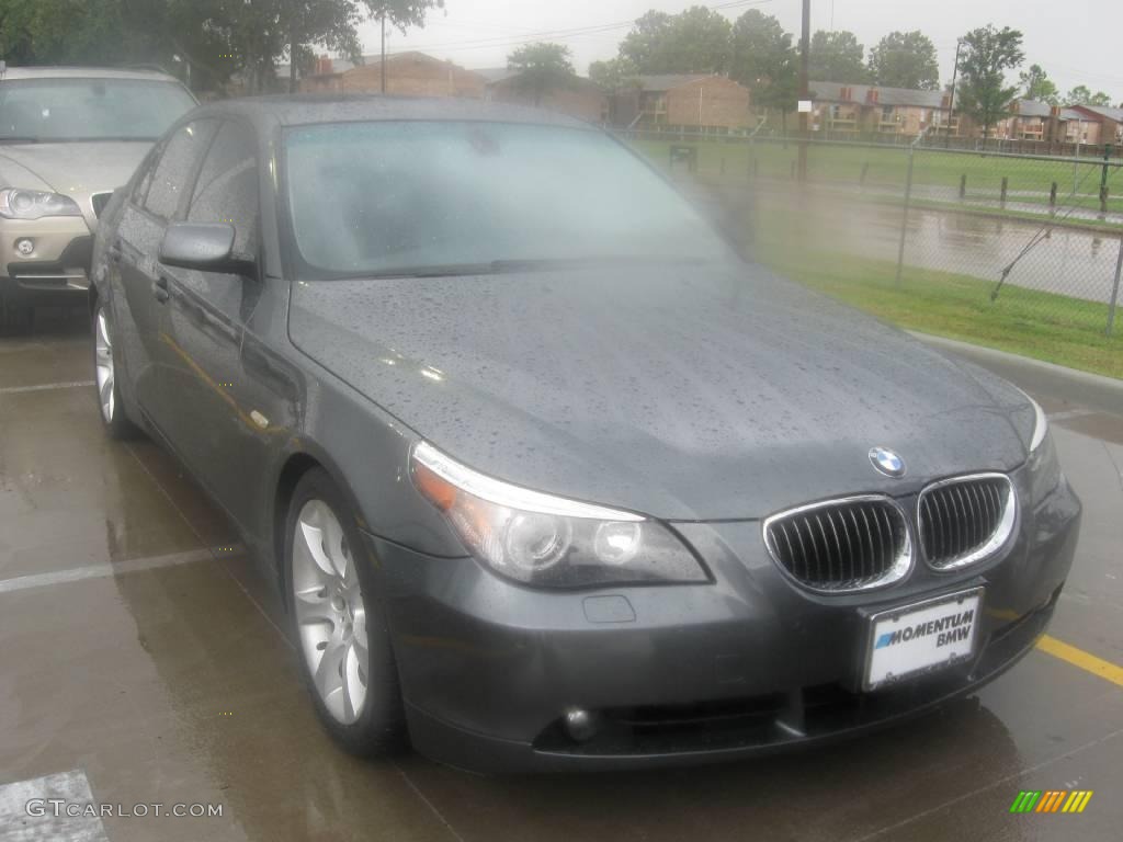 2005 5 Series 545i Sedan - Titanium Grey Metallic / Black photo #1