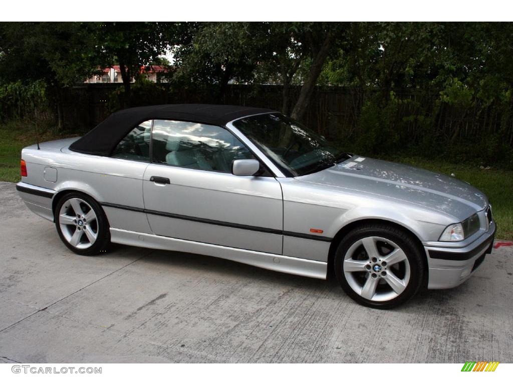 1998 3 Series 323i Convertible - Arctic Silver Metallic / Gray photo #13