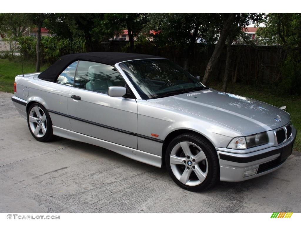 1998 3 Series 323i Convertible - Arctic Silver Metallic / Gray photo #14