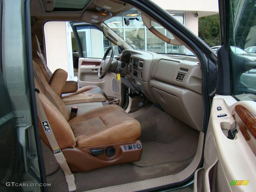 Castano Brown Leather Interior 2004 Ford F350 Super Duty King Ranch Crew Cab 4x4 Dually Photo #20691775