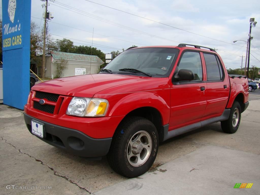 2005 Explorer Sport Trac XLS - Bright Red / Medium Dark Flint photo #4