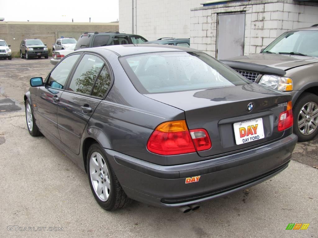 2001 3 Series 325i Sedan - Steel Grey Metallic / Black photo #4