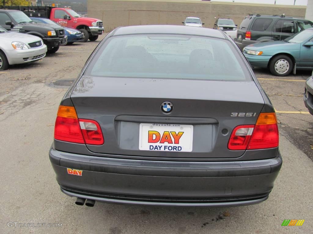 2001 3 Series 325i Sedan - Steel Grey Metallic / Black photo #5