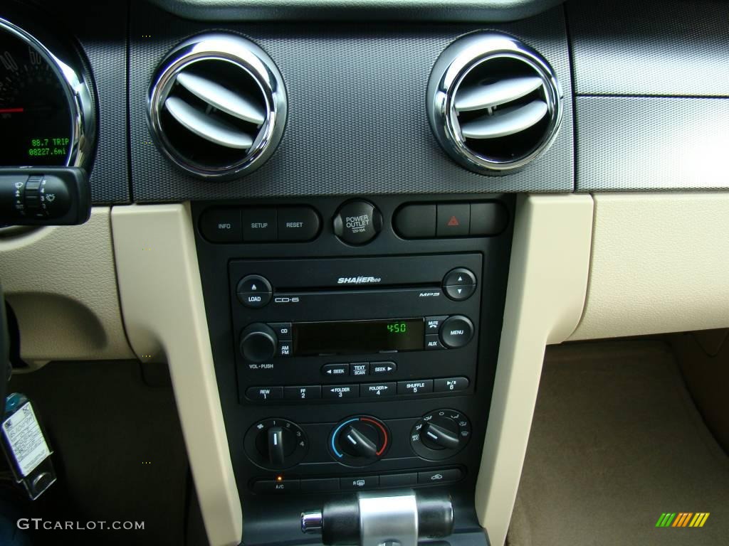 2007 Mustang V6 Premium Convertible - Windveil Blue Metallic / Medium Parchment photo #13