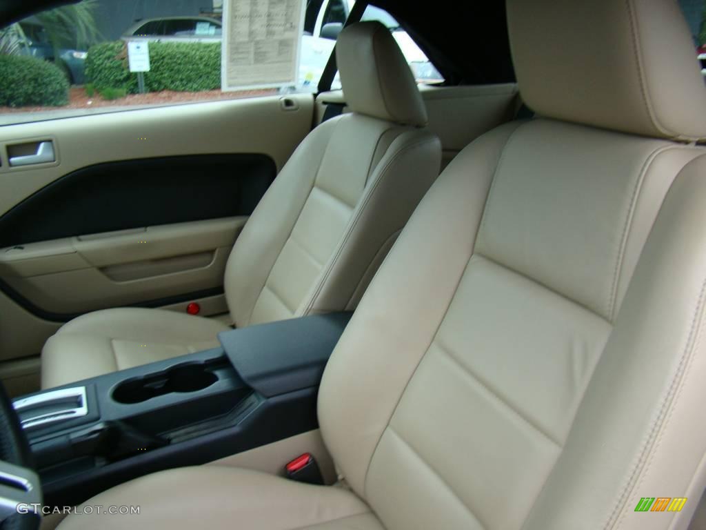 2007 Mustang V6 Premium Convertible - Windveil Blue Metallic / Medium Parchment photo #25