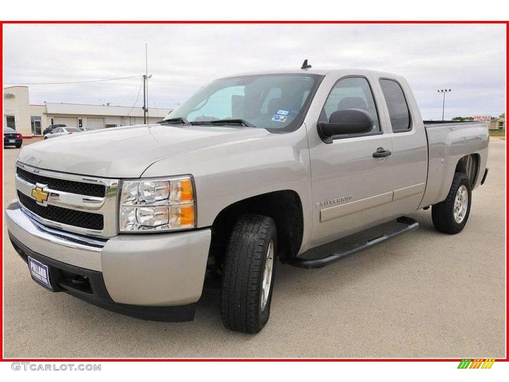 2008 Silverado 1500 LT Extended Cab - Silver Birch Metallic / Dark Titanium photo #1