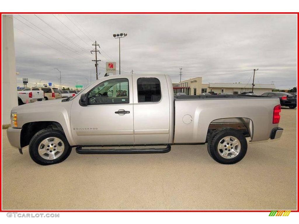 2008 Silverado 1500 LT Extended Cab - Silver Birch Metallic / Dark Titanium photo #2