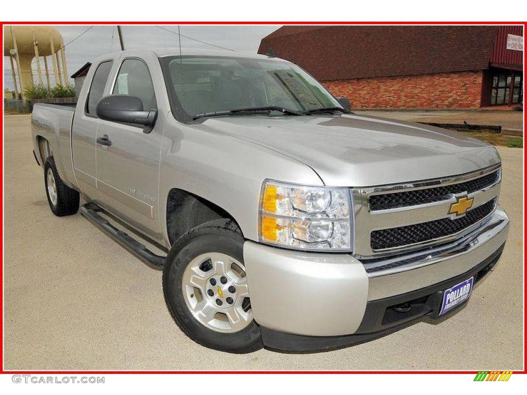 2008 Silverado 1500 LT Extended Cab - Silver Birch Metallic / Dark Titanium photo #10