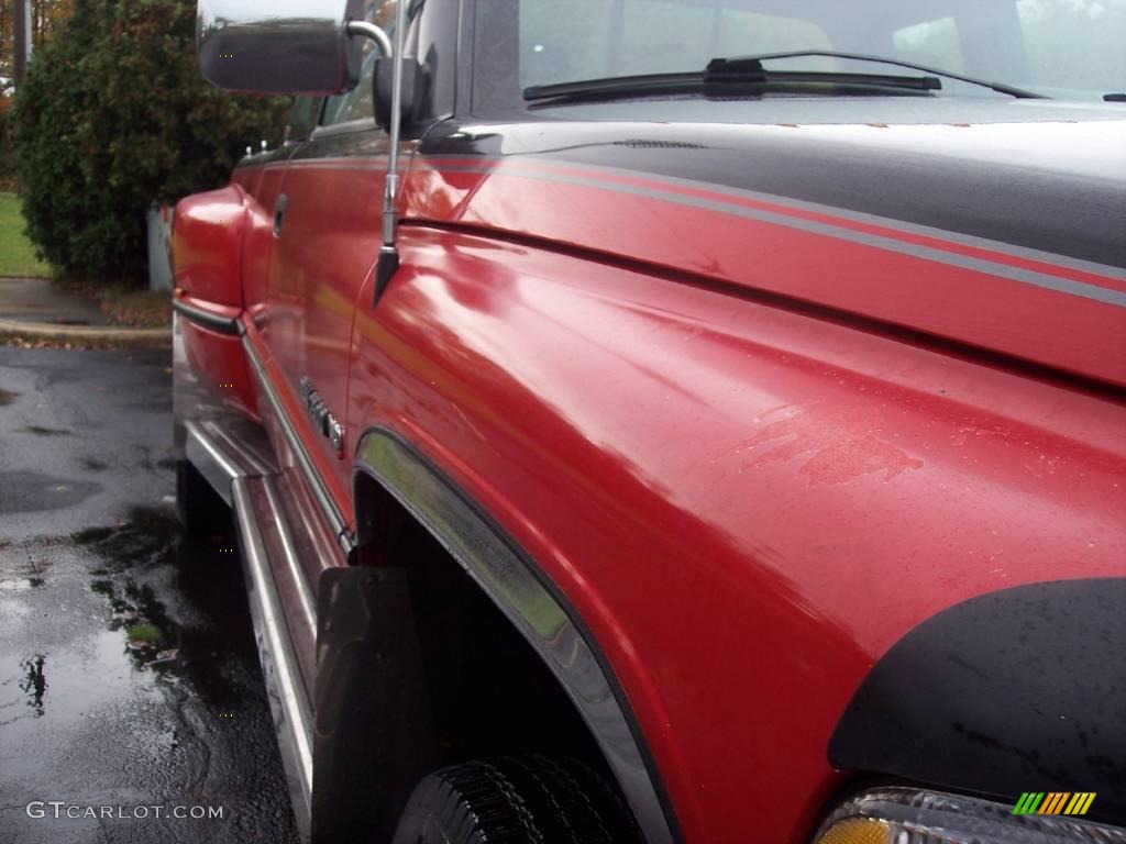 1996 Ram 3500 Laramie Extended Cab Dually 4x4 - Colorado Red / Gray photo #16