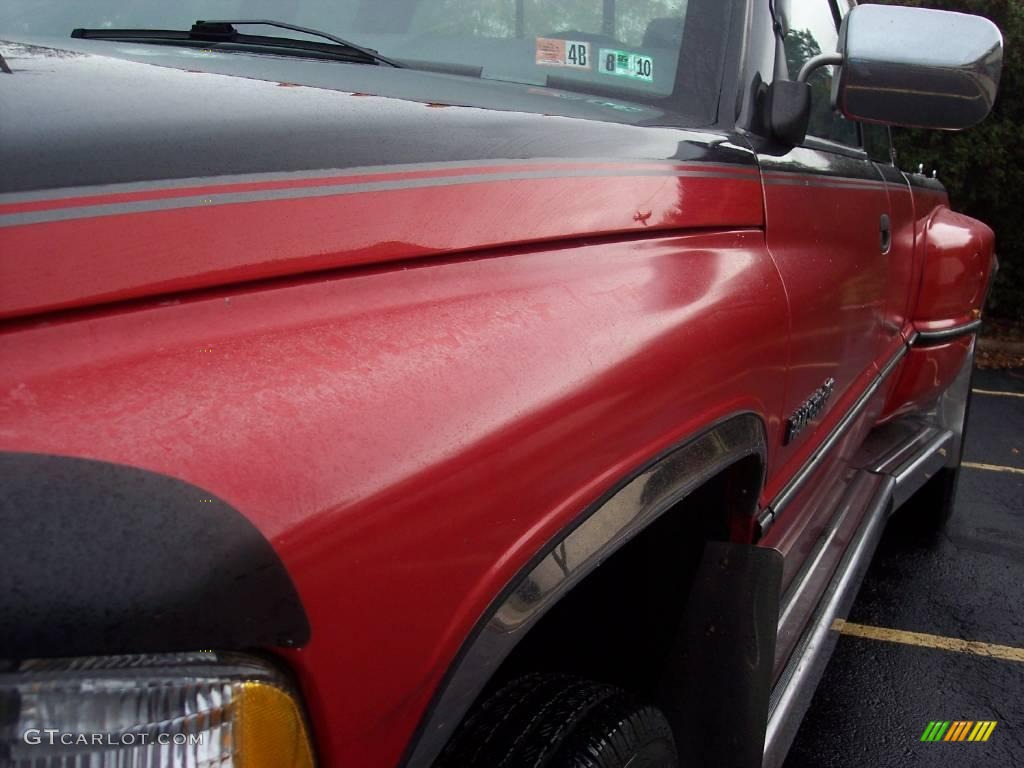 1996 Ram 3500 Laramie Extended Cab Dually 4x4 - Colorado Red / Gray photo #19