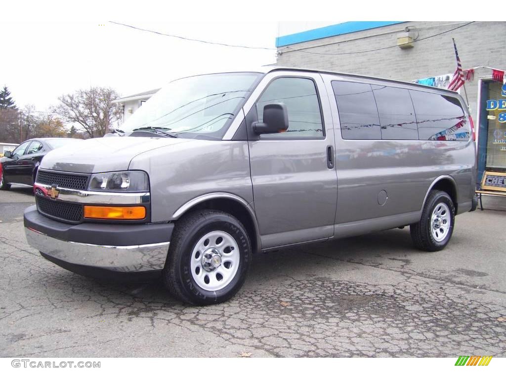 2010 Express LT 1500 AWD Passenger Van - Graystone Metallic / Medium Pewter photo #1