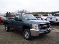 2009 Blue Granite Metallic Chevrolet Silverado 2500HD Work Truck Regular Cab 4x4  photo #3