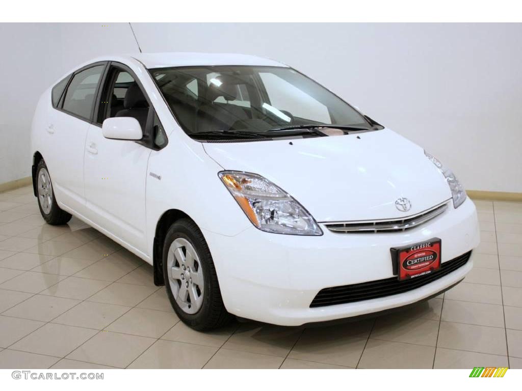 2007 Prius Hybrid - Super White / Dark Gray photo #1
