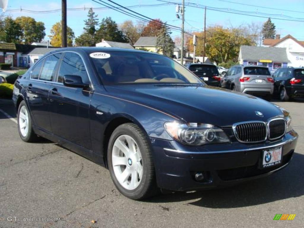 2007 7 Series 750i Sedan - Monaco Blue Metallic / Beige photo #2