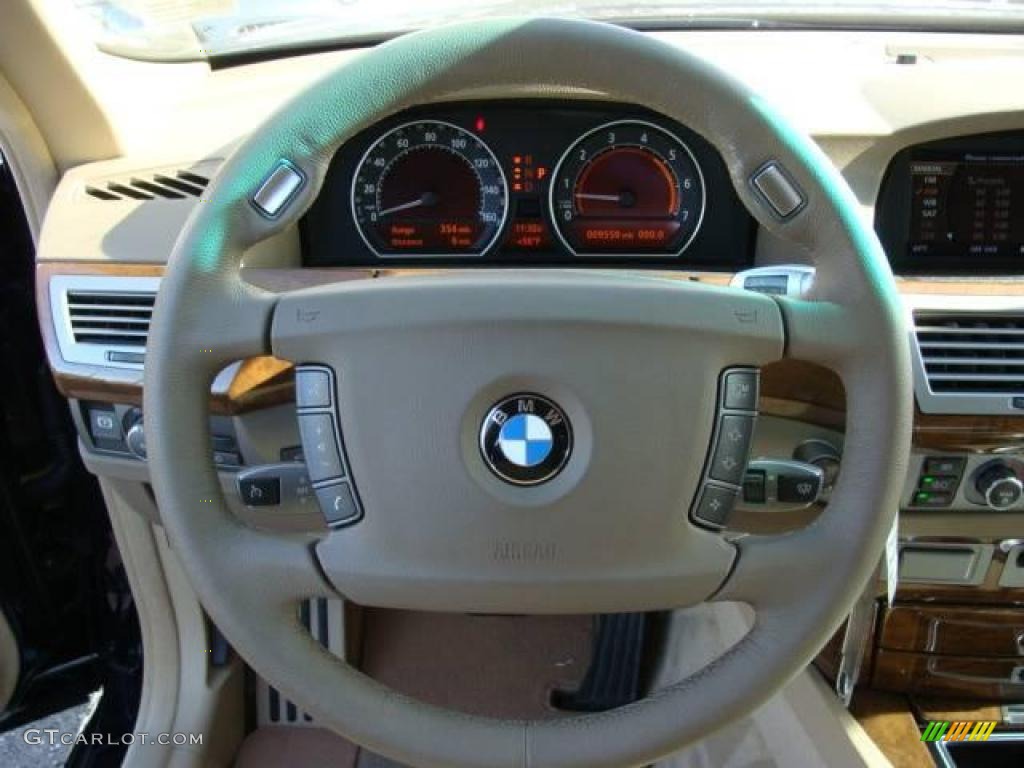 2007 7 Series 750i Sedan - Monaco Blue Metallic / Beige photo #13
