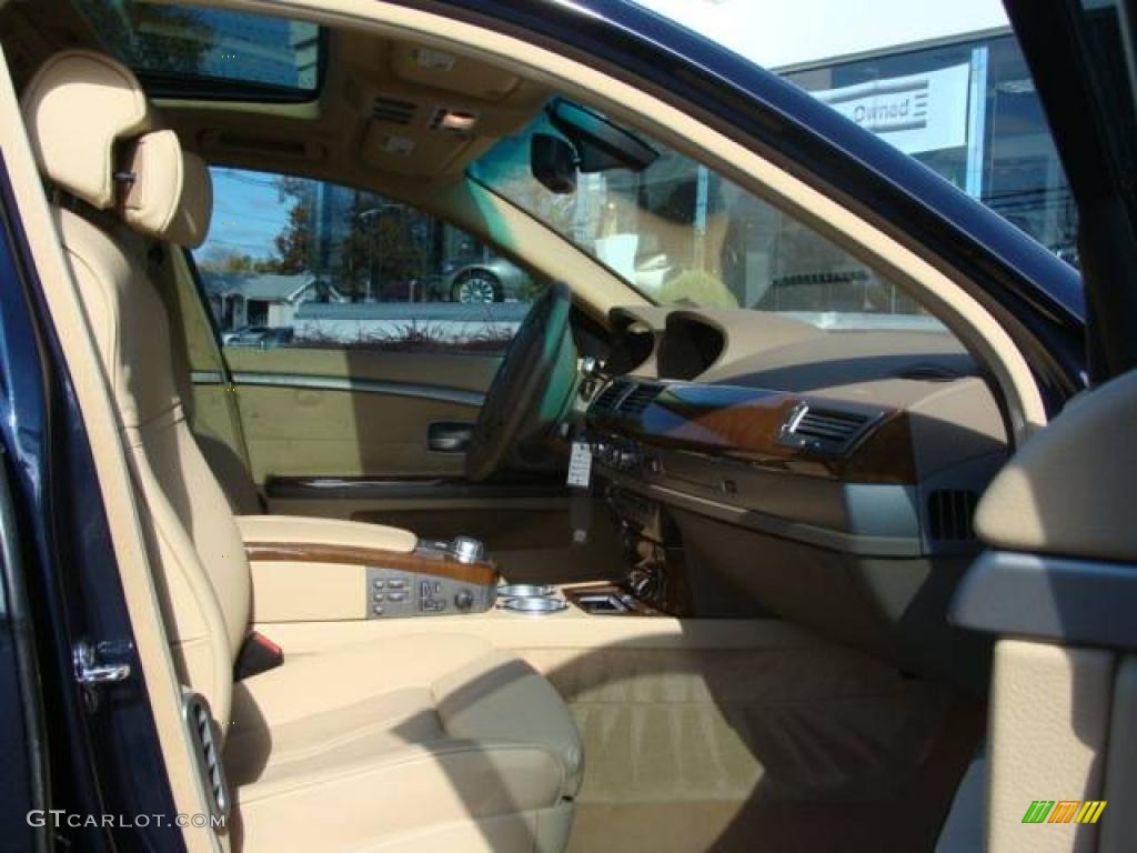 2007 7 Series 750i Sedan - Monaco Blue Metallic / Beige photo #22