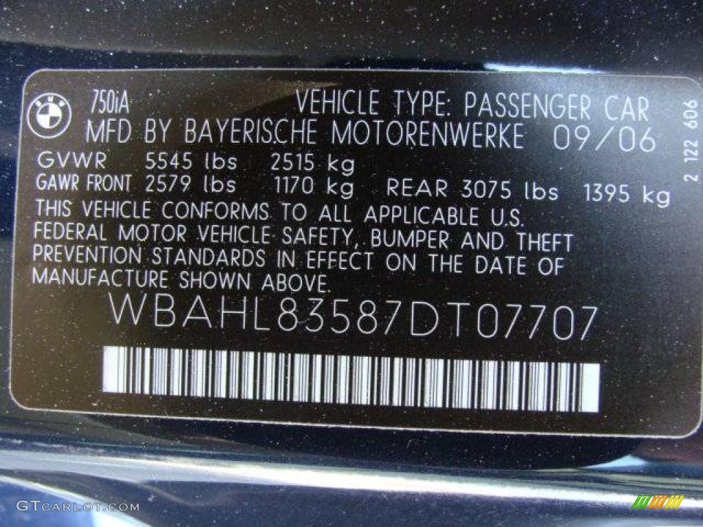 2007 7 Series 750i Sedan - Monaco Blue Metallic / Beige photo #26