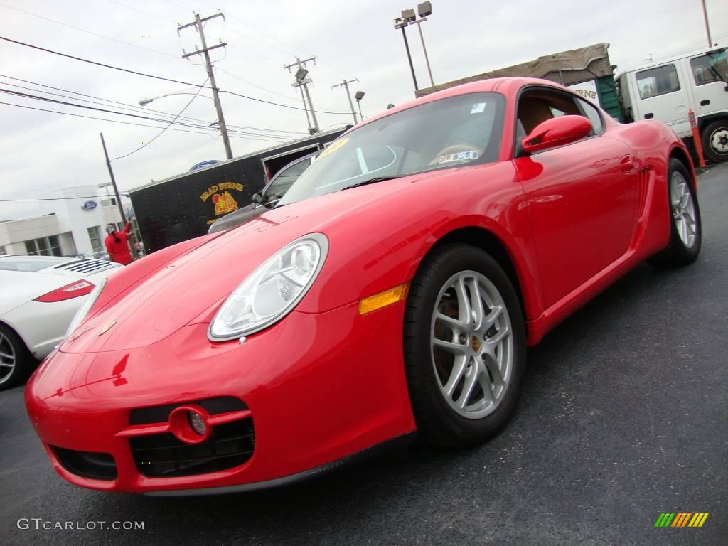 2007 Cayman  - Guards Red / Sand Beige photo #2