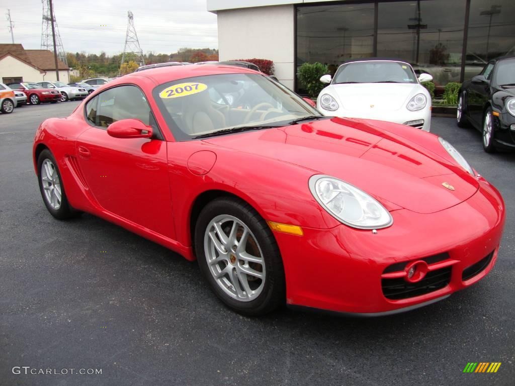 2007 Cayman  - Guards Red / Sand Beige photo #5