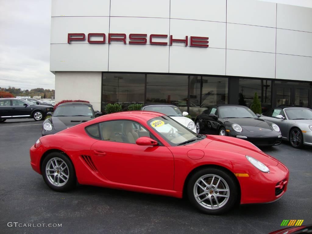 2007 Cayman  - Guards Red / Sand Beige photo #6