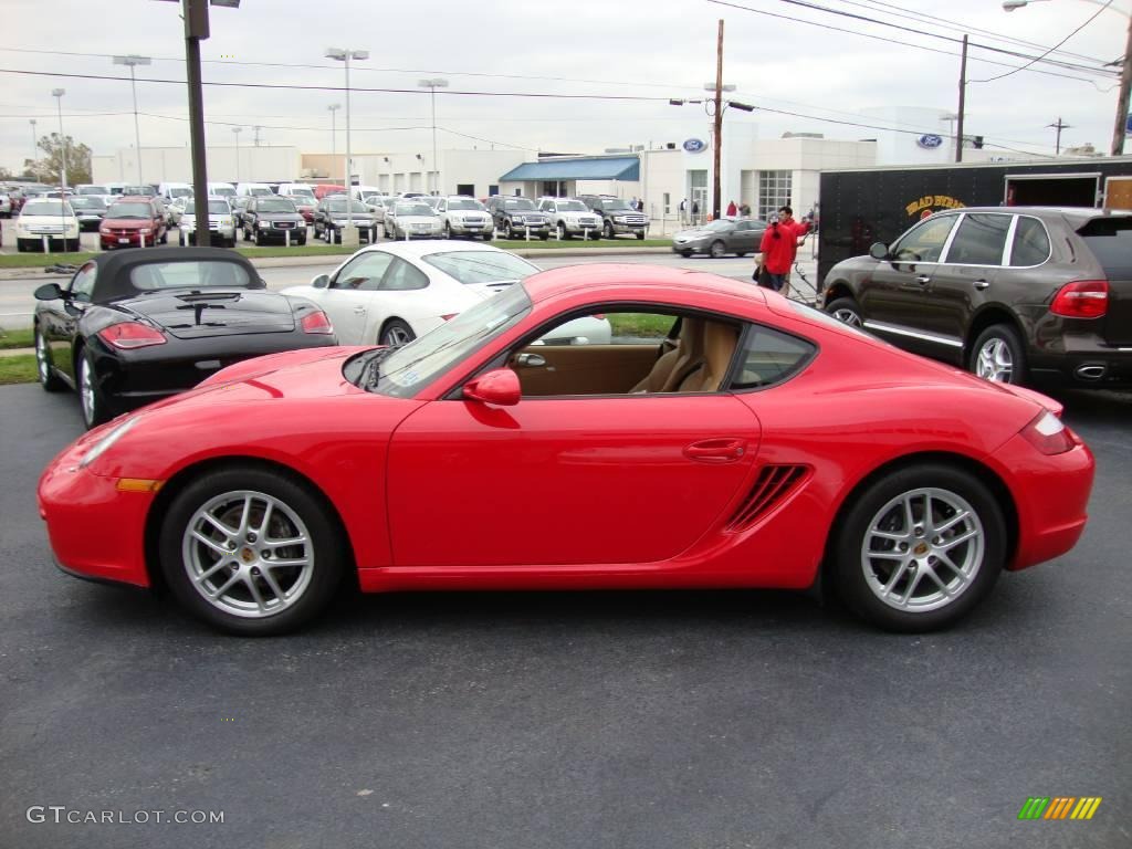 2007 Cayman  - Guards Red / Sand Beige photo #10